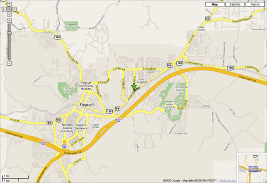 Map of 2410 E Route 66